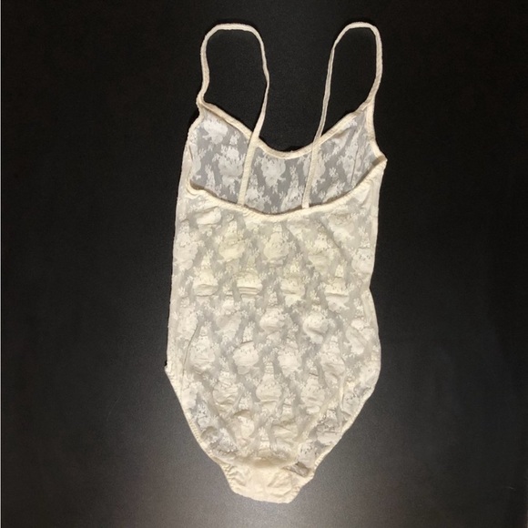 Vintage Christian Dior White Lace Bodysuit
